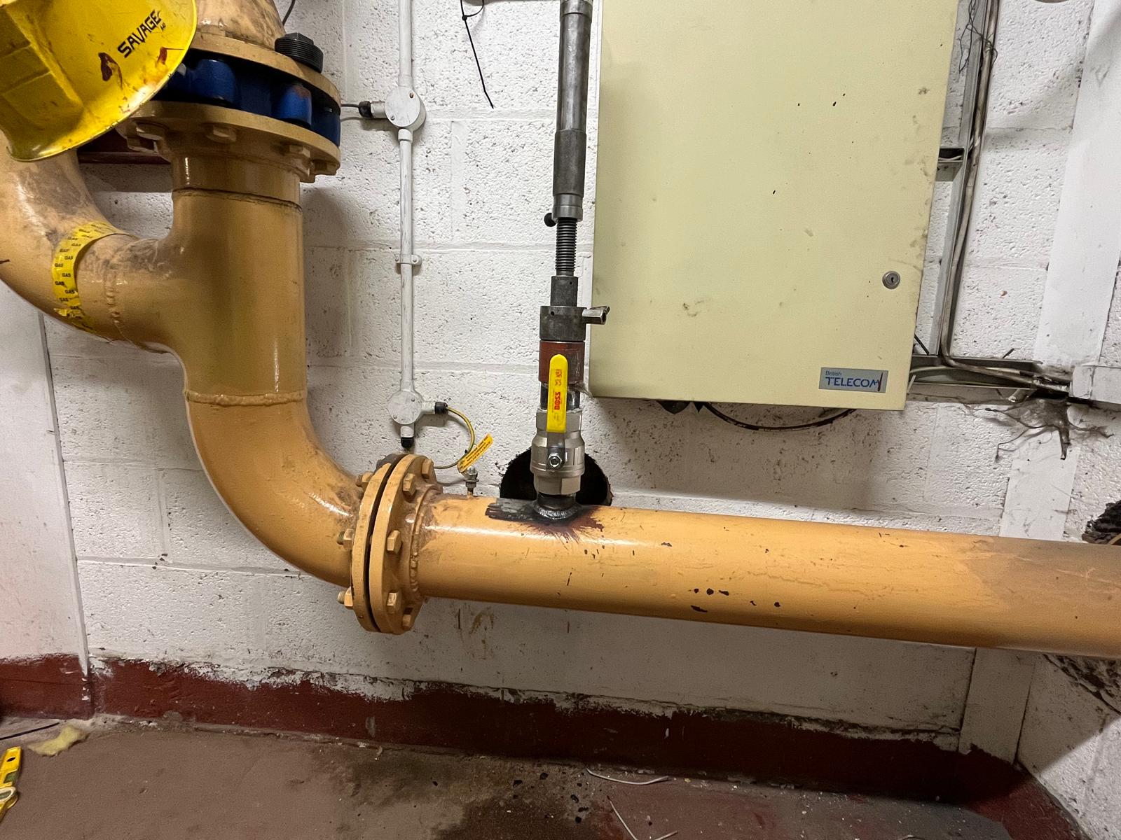 Hot Tapping On Gas Pipework : Mansfield Hospital